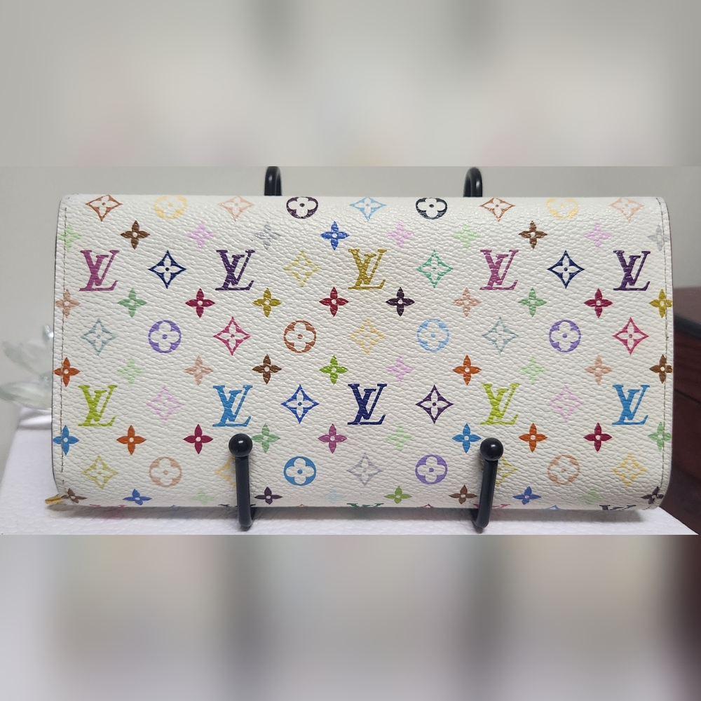 LOUIS VUITTON LV Mulicolor Takashi Murakami Sarah Portefeiulle Wallet - Picture 5 of 16